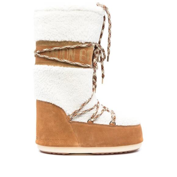 Moon Boot Shearling Boot Whiskey/Off White - 39/41 - Picture 3 of 5